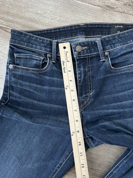 Vince Bootcut Crop Jeans Dark Rinse Womens 27 - Picture 8 of 15
